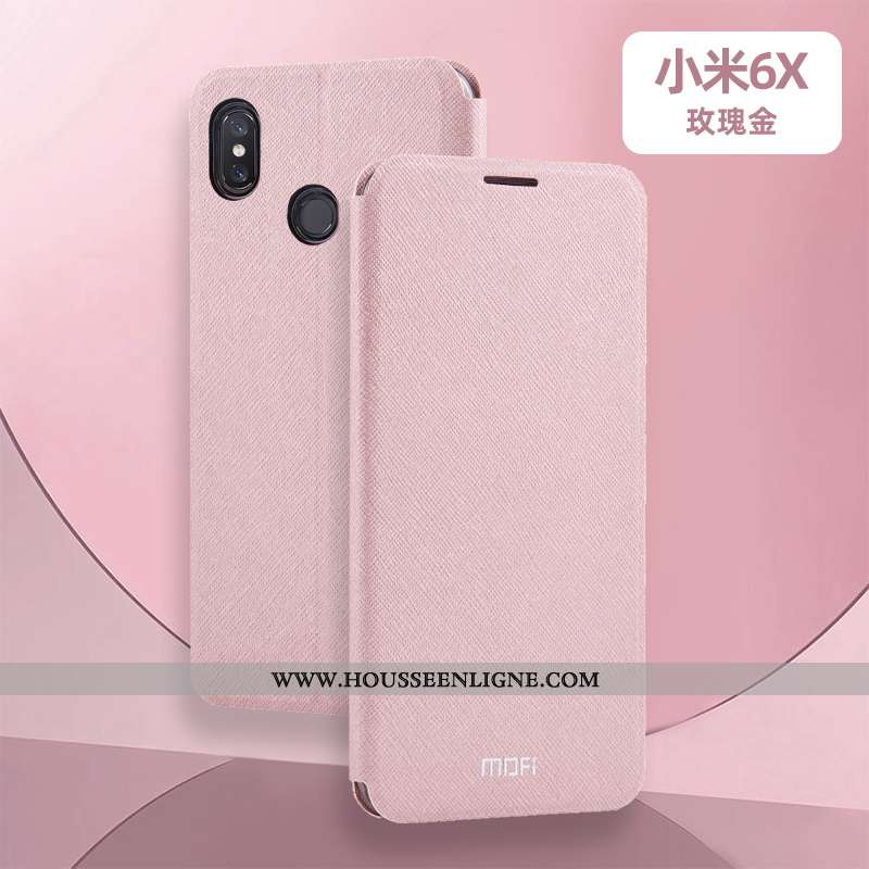 Housse Xiaomi Mi A2 Silicone Accessoires Tout Compris Clamshell Réveillez-vous Téléphone Portable In