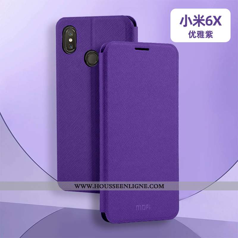Housse Xiaomi Mi A2 Silicone Accessoires Tout Compris Clamshell Réveillez-vous Téléphone Portable In