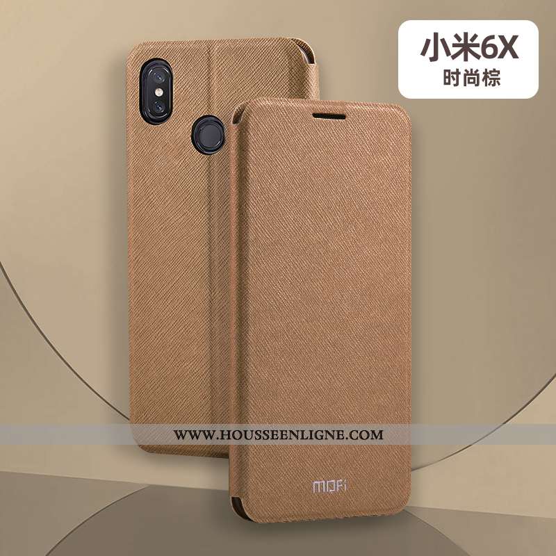 Housse Xiaomi Mi A2 Silicone Accessoires Tout Compris Clamshell Réveillez-vous Téléphone Portable In