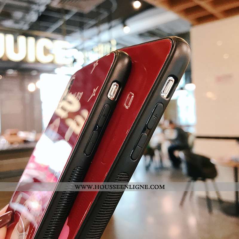 Housse Xiaomi Mi A2 Silicone Protection Verre Mignonne Amoureux Incassable Petit Bordeaux
