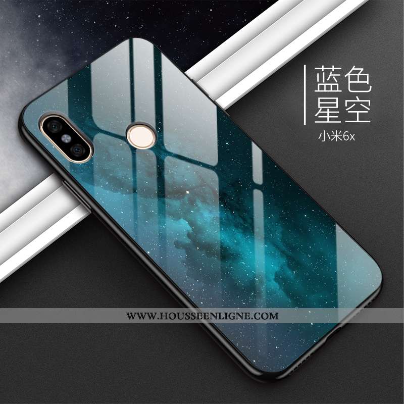 Housse Xiaomi Mi A2 Silicone Verre Noir Petit Téléphone Portable Dégradé Tout Compris