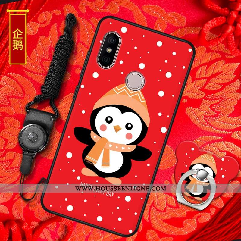 Housse Xiaomi Mi A2 Tendance Fluide Doux Petit Tout Compris Rouge Nouveau Amoureux