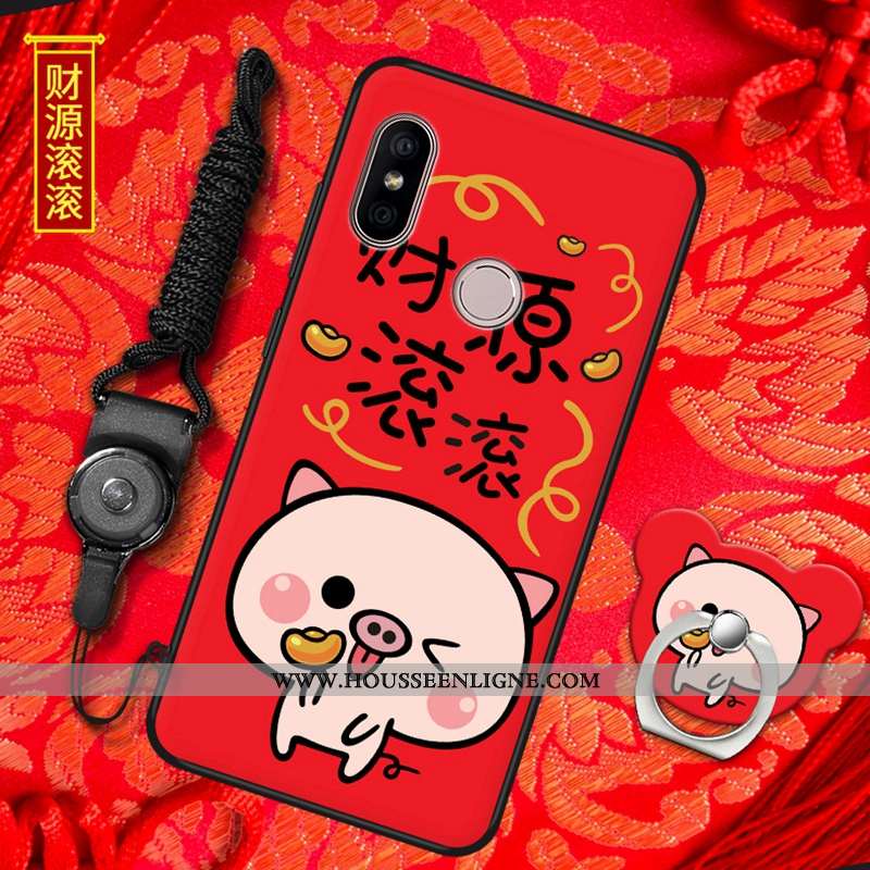 Housse Xiaomi Mi A2 Tendance Fluide Doux Petit Tout Compris Rouge Nouveau Amoureux
