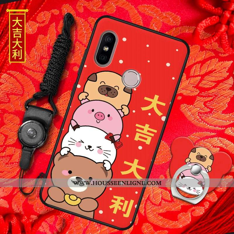 Housse Xiaomi Mi A2 Tendance Fluide Doux Petit Tout Compris Rouge Nouveau Amoureux