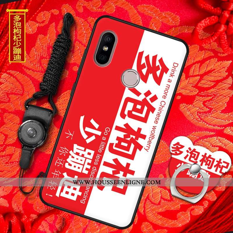 Housse Xiaomi Mi A2 Tendance Fluide Doux Petit Tout Compris Rouge Nouveau Amoureux
