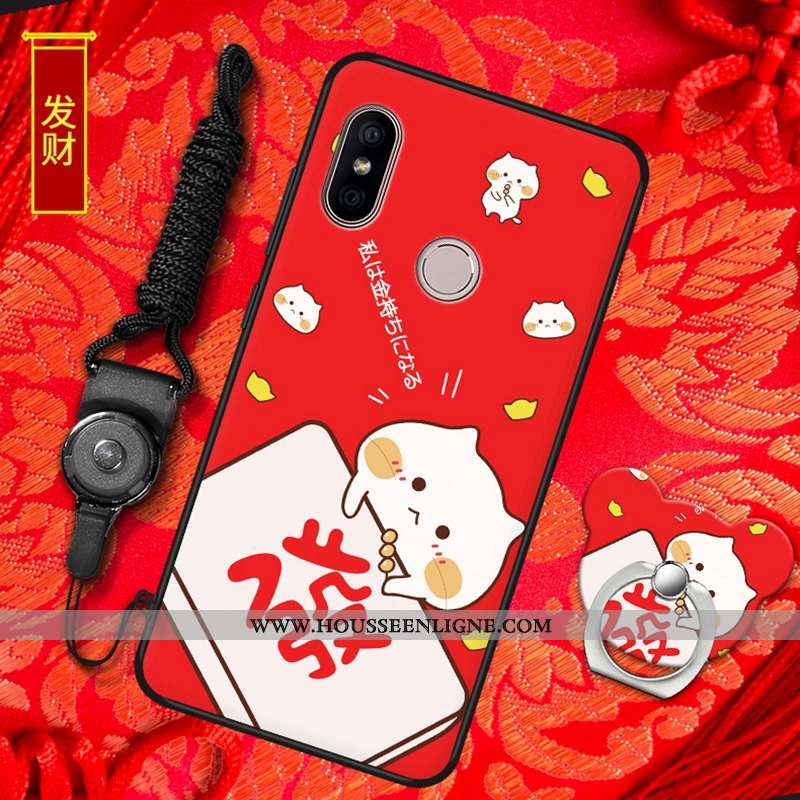 Housse Xiaomi Mi A2 Tendance Fluide Doux Petit Tout Compris Rouge Nouveau Amoureux