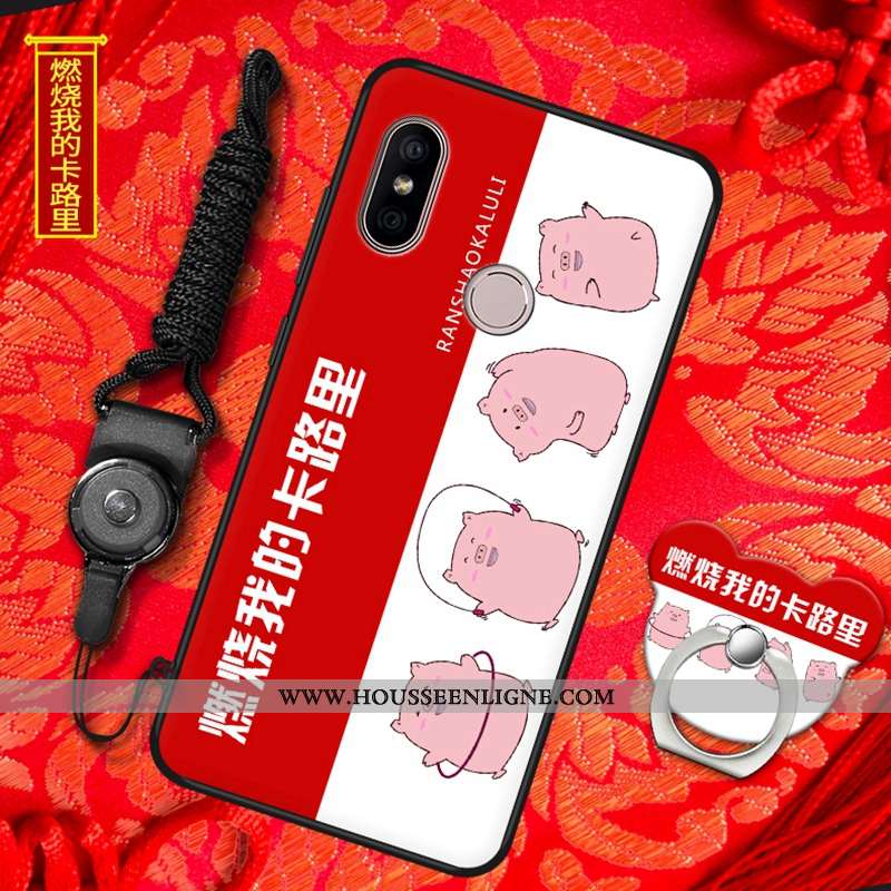 Housse Xiaomi Mi A2 Tendance Fluide Doux Petit Tout Compris Rouge Nouveau Amoureux