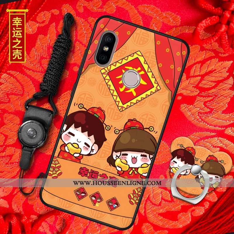 Housse Xiaomi Mi A2 Tendance Fluide Doux Petit Tout Compris Rouge Nouveau Amoureux