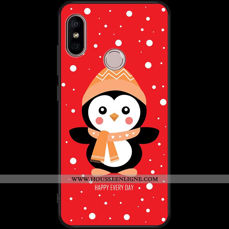 Housse Xiaomi Mi A2 Tendance Fluide Doux Petit Tout Compris Rouge Nouveau Amoureux