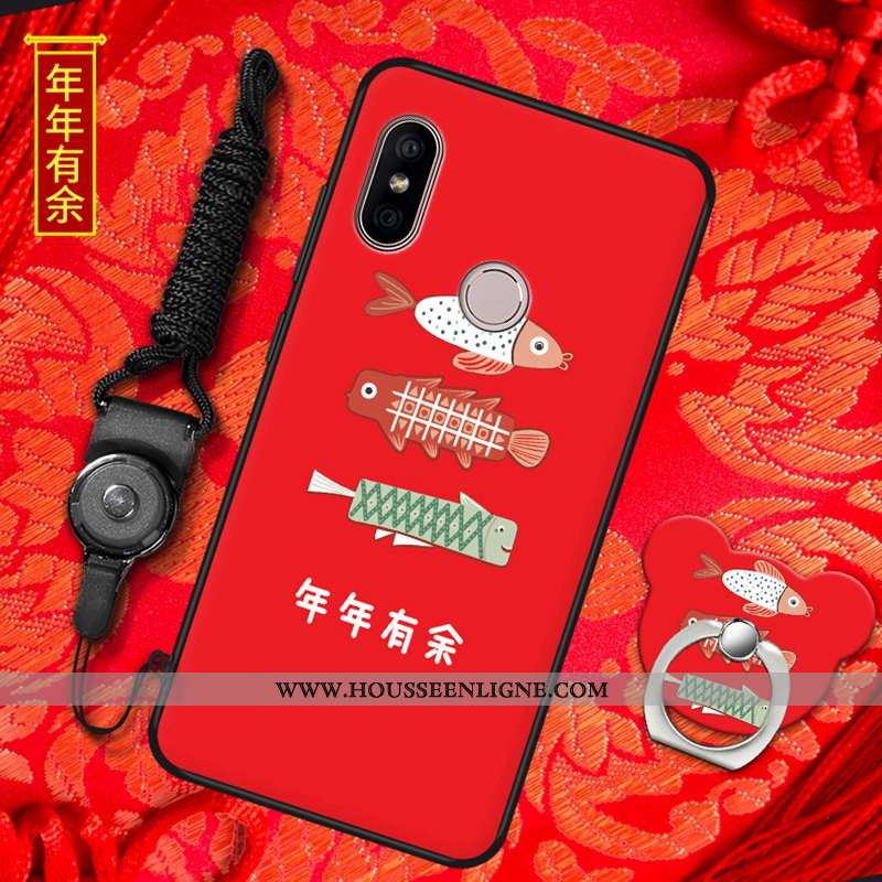 Housse Xiaomi Mi A2 Tendance Fluide Doux Petit Tout Compris Rouge Nouveau Amoureux