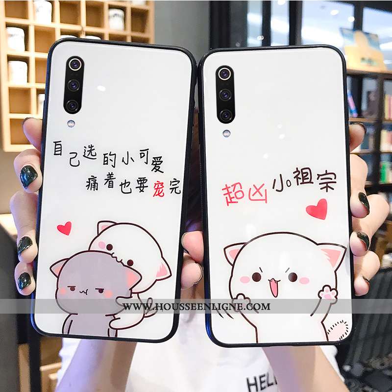 Housse Xiaomi Mi A3 Charmant Tendance Créatif Dessin Animé Personnalisé Petit Nouveau Blanche