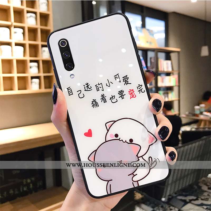 Housse Xiaomi Mi A3 Charmant Tendance Créatif Dessin Animé Personnalisé Petit Nouveau Blanche