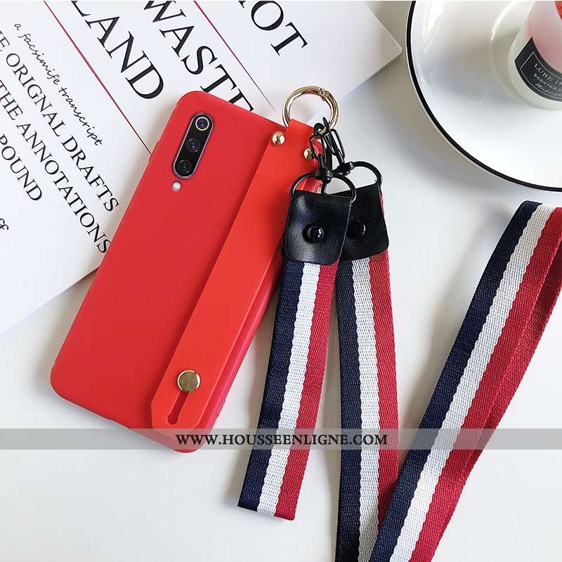 Housse Xiaomi Mi A3 Cou Suspendu Fluide Doux Silicone Simple Petit Protection Amoureux Verte