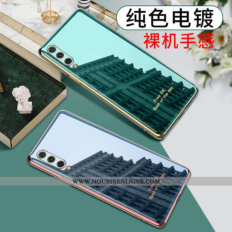 Housse Xiaomi Mi A3 Créatif Ultra Personnalité Téléphone Portable Miroir Protection Placage Verte