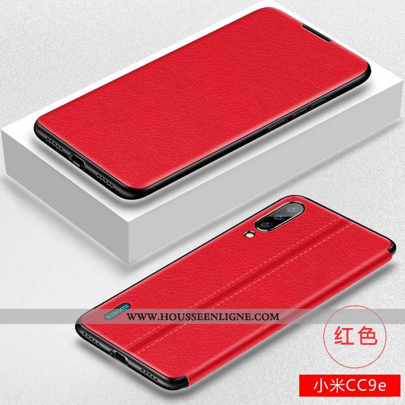 Housse Xiaomi Mi A3 Cuir Fluide Doux Clamshell Silicone Petit Protection Noir