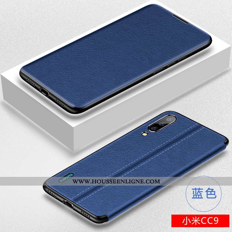 Housse Xiaomi Mi A3 Cuir Fluide Doux Clamshell Silicone Petit Protection Noir
