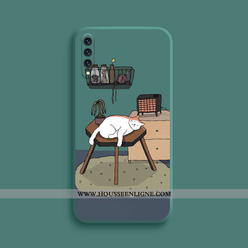 Housse Xiaomi Mi A3 Dessin Animé Charmant Silicone Créatif Personnalité Ultra Chat Verte