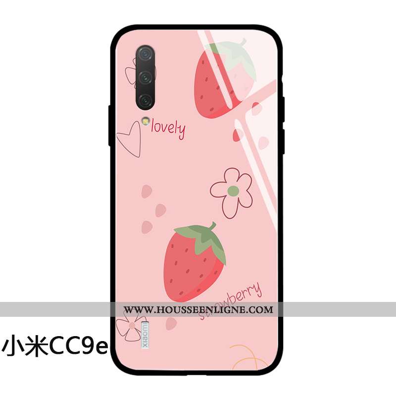 Housse Xiaomi Mi A3 Fluide Doux Silicone Fraise Frais Coque Protection Personnalisé Rose