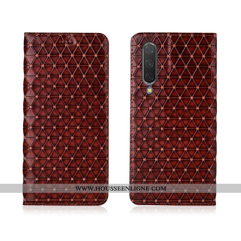Housse Xiaomi Mi A3 Fluide Doux Silicone Protection Modèle Coque Téléphone Portable Plaid Noir