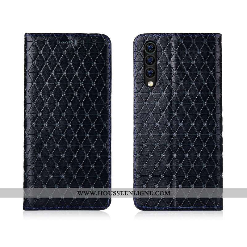 Housse Xiaomi Mi A3 Fluide Doux Silicone Protection Modèle Coque Téléphone Portable Plaid Noir