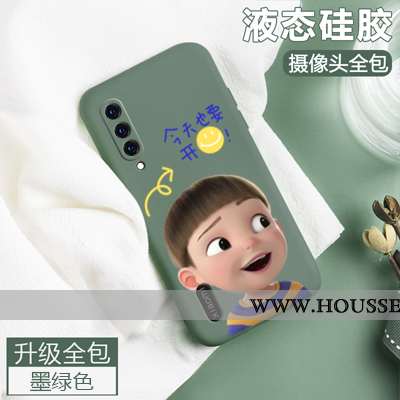 Housse Xiaomi Mi A3 Fluide Doux Silicone Tendance Coque Petit Vert Incassable Verte