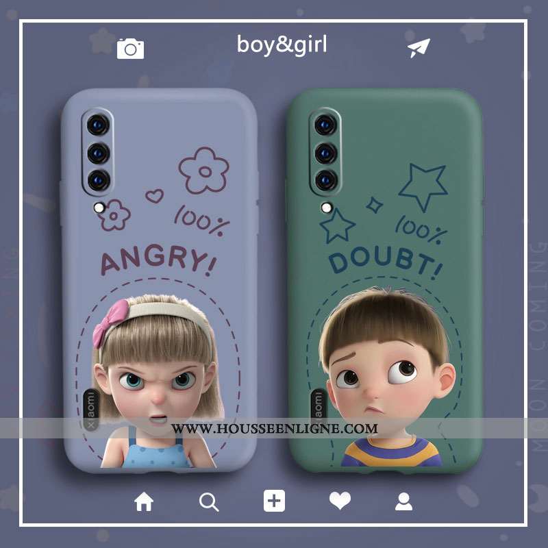 Housse Xiaomi Mi A3 Fluide Doux Silicone Tendance Coque Petit Vert Incassable Verte