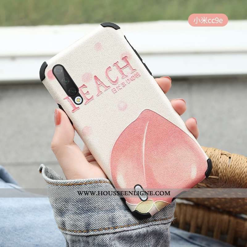 Housse Xiaomi Mi A3 Fluide Doux Silicone Étui Tendance Rose Protection Simple