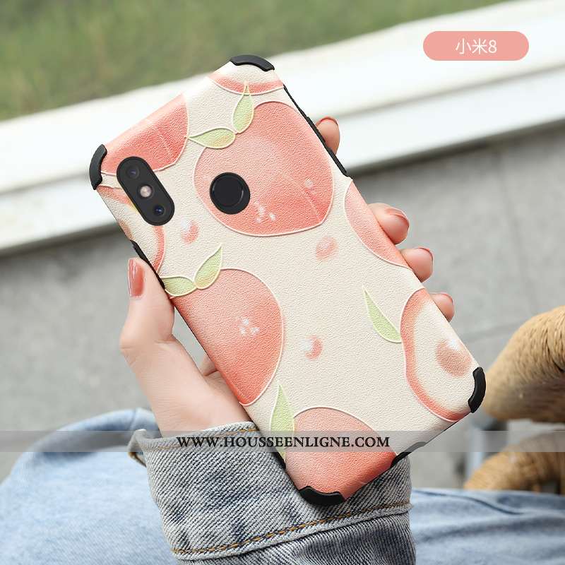 Housse Xiaomi Mi A3 Fluide Doux Silicone Étui Tendance Rose Protection Simple
