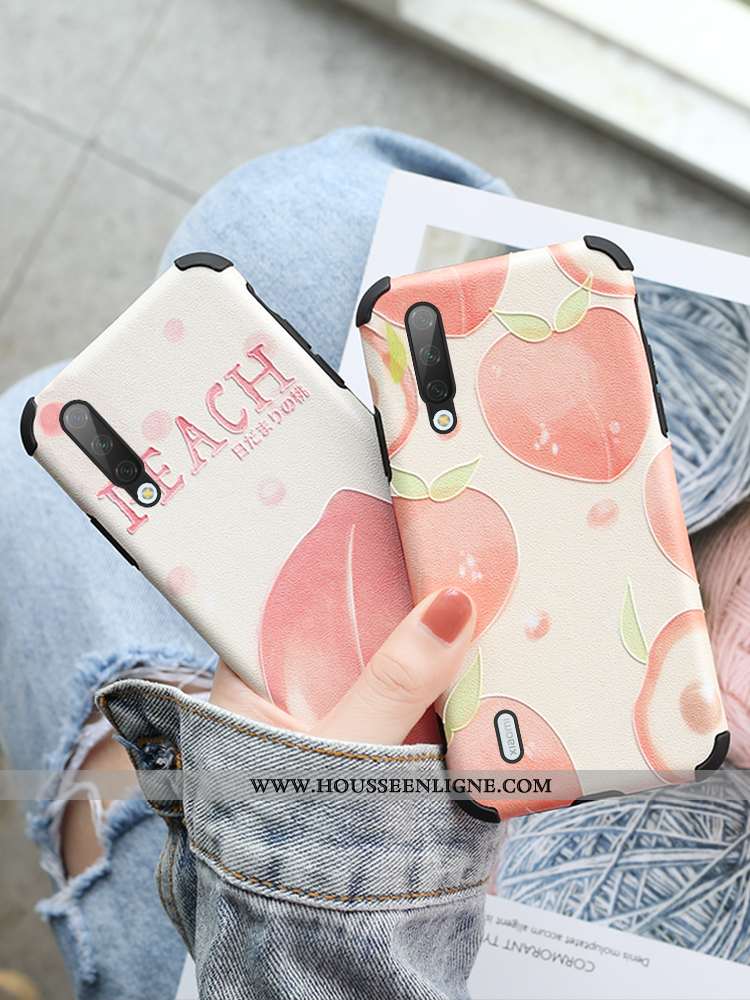 Housse Xiaomi Mi A3 Fluide Doux Silicone Étui Tendance Rose Protection Simple