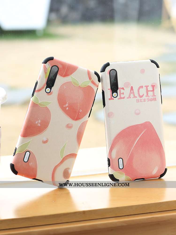 Housse Xiaomi Mi A3 Fluide Doux Silicone Étui Tendance Rose Protection Simple
