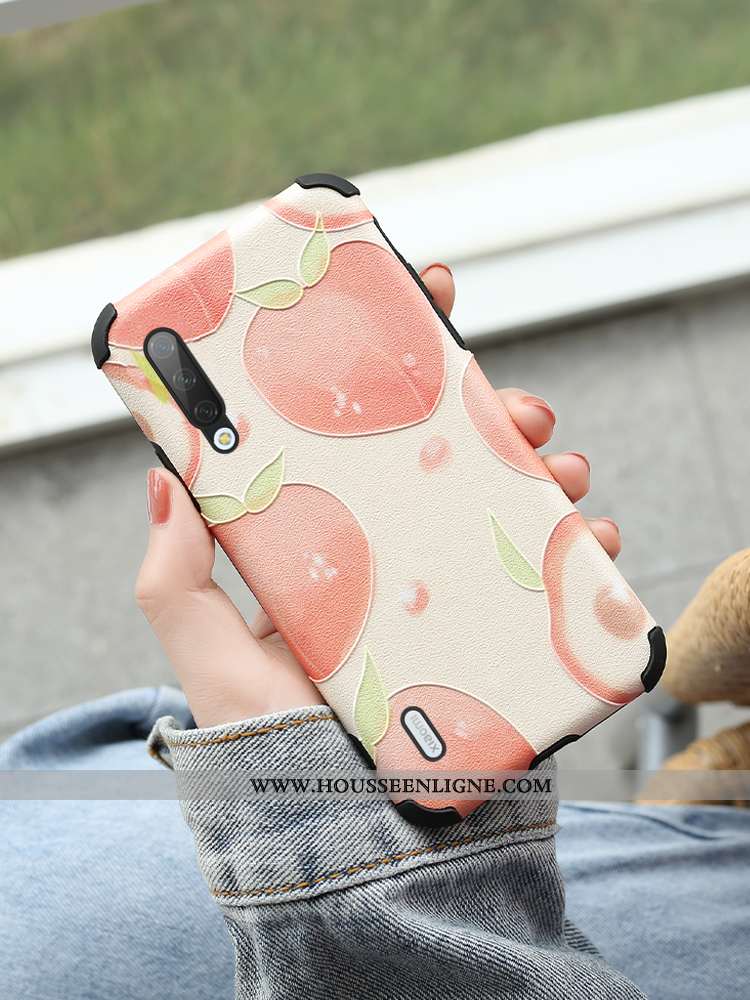 Housse Xiaomi Mi A3 Fluide Doux Silicone Étui Tendance Rose Protection Simple