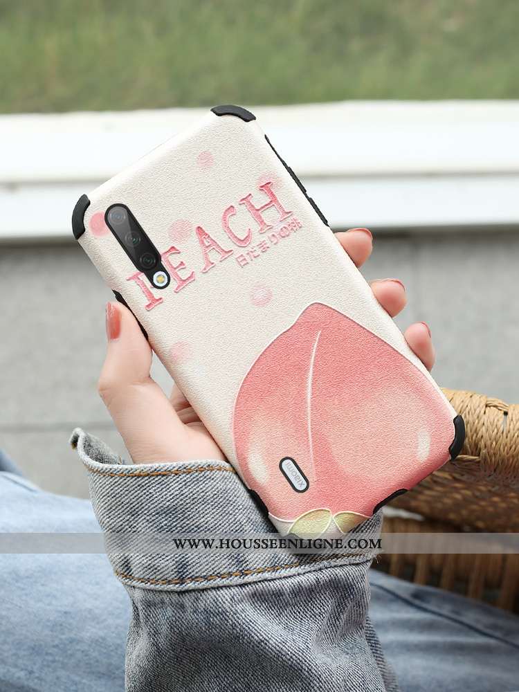 Housse Xiaomi Mi A3 Fluide Doux Silicone Étui Tendance Rose Protection Simple