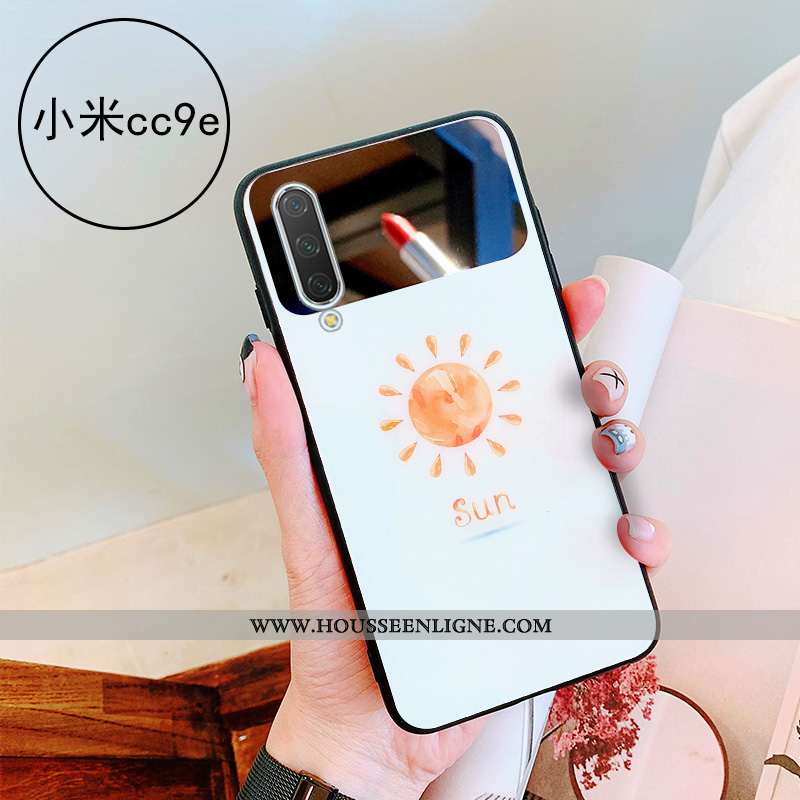 Housse Xiaomi Mi A3 Personnalité Verre Simple Miroir Net Rouge Petit Vert Verte