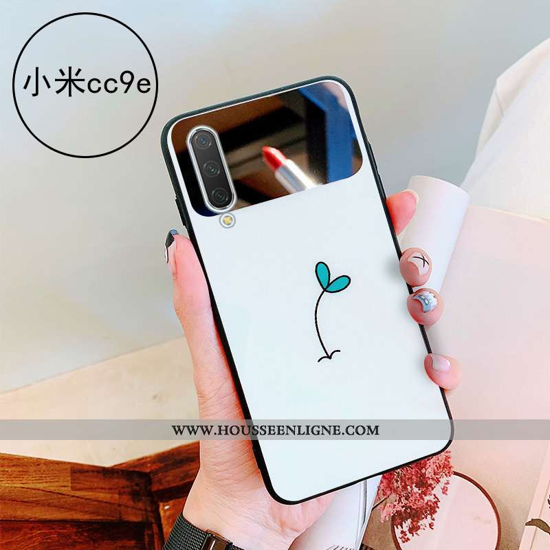 Housse Xiaomi Mi A3 Personnalité Verre Simple Miroir Net Rouge Petit Vert Verte