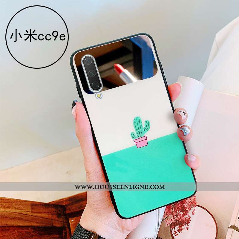 Housse Xiaomi Mi A3 Personnalité Verre Simple Miroir Net Rouge Petit Vert Verte