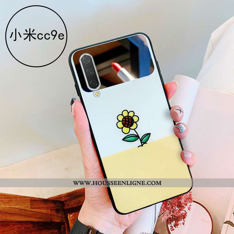 Housse Xiaomi Mi A3 Personnalité Verre Simple Miroir Net Rouge Petit Vert Verte