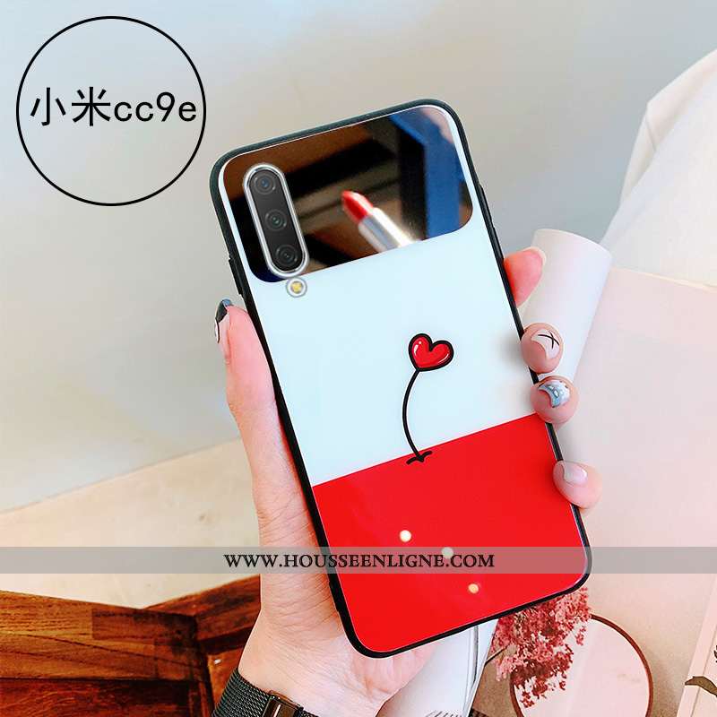 Housse Xiaomi Mi A3 Personnalité Verre Simple Miroir Net Rouge Petit Vert Verte