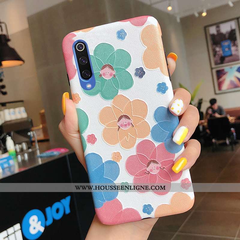 Housse Xiaomi Mi A3 Silicone Délavé En Daim Créatif Incassable Frais Net Rouge Rouge Coloré
