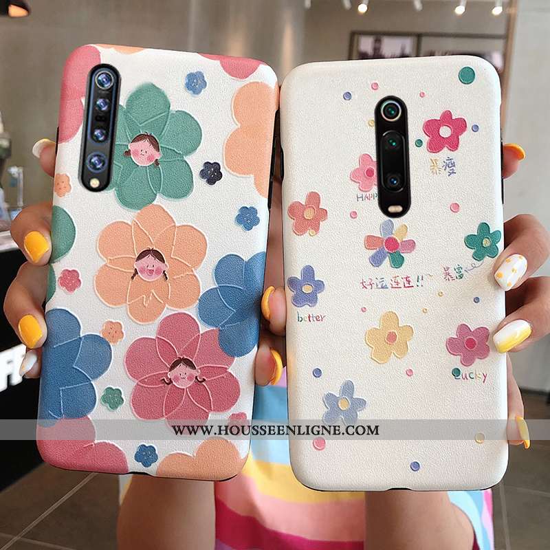 Housse Xiaomi Mi A3 Silicone Délavé En Daim Créatif Incassable Frais Net Rouge Rouge Coloré
