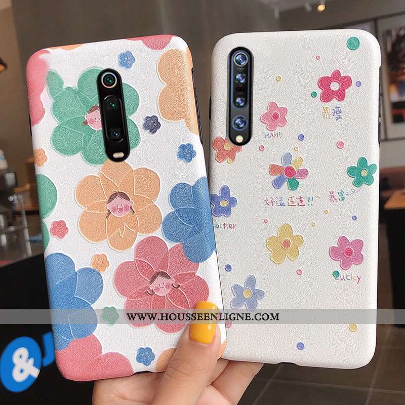 Housse Xiaomi Mi A3 Silicone Délavé En Daim Créatif Incassable Frais Net Rouge Rouge Coloré