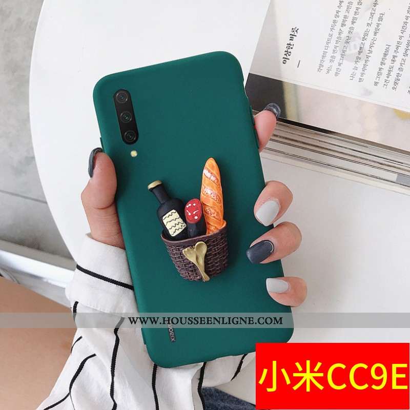 Housse Xiaomi Mi A3 Silicone Protection Charmant Personnalité Vert Téléphone Portable Fluide Doux Ve