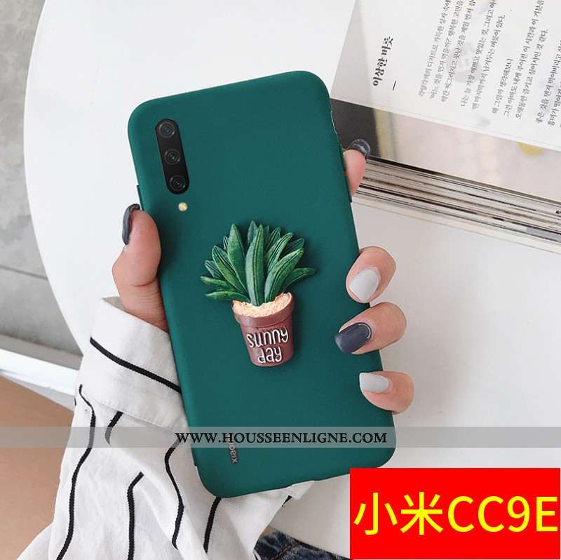Housse Xiaomi Mi A3 Silicone Protection Charmant Personnalité Vert Téléphone Portable Fluide Doux Ve