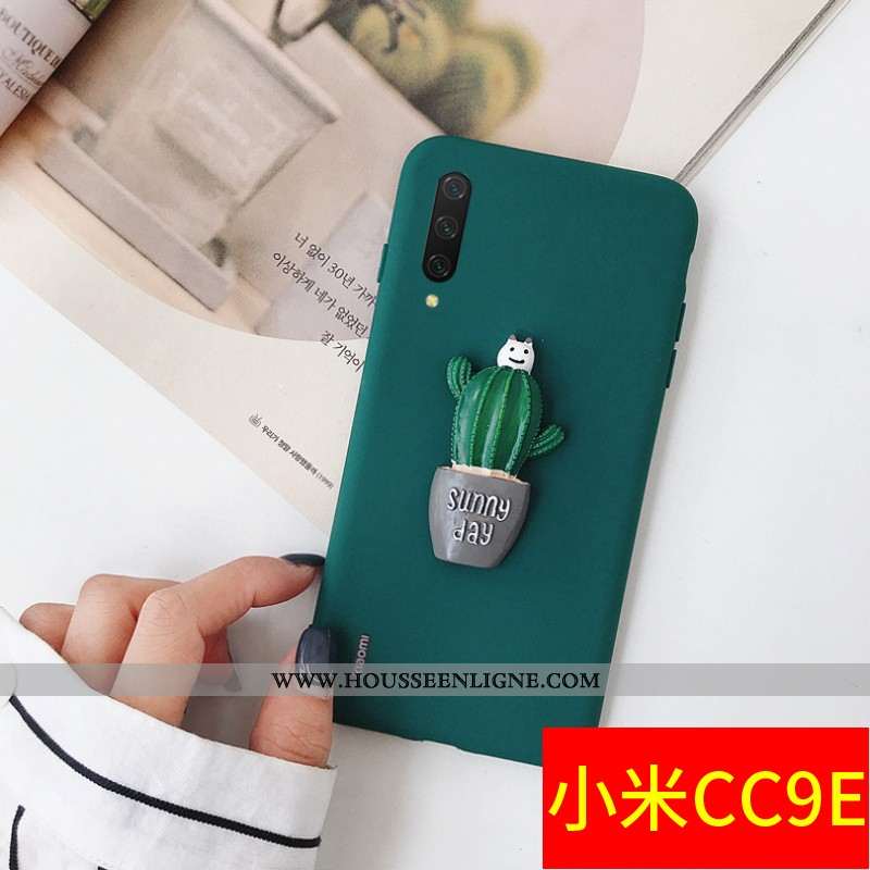 Housse Xiaomi Mi A3 Silicone Protection Charmant Personnalité Vert Téléphone Portable Fluide Doux Ve