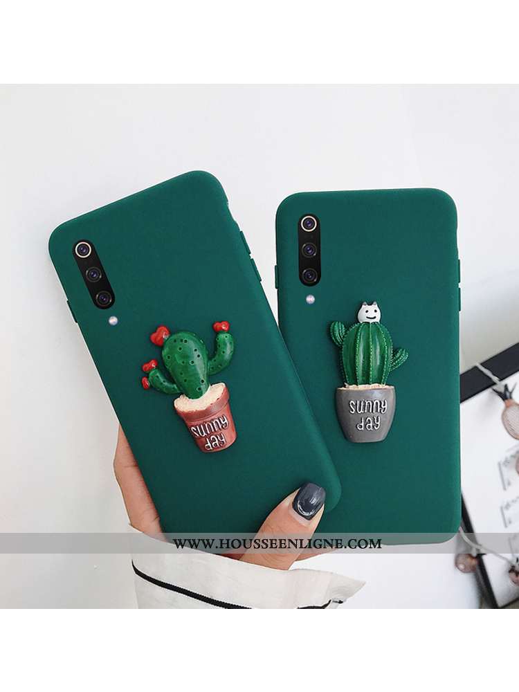 Housse Xiaomi Mi A3 Silicone Protection Charmant Personnalité Vert Téléphone Portable Fluide Doux Ve