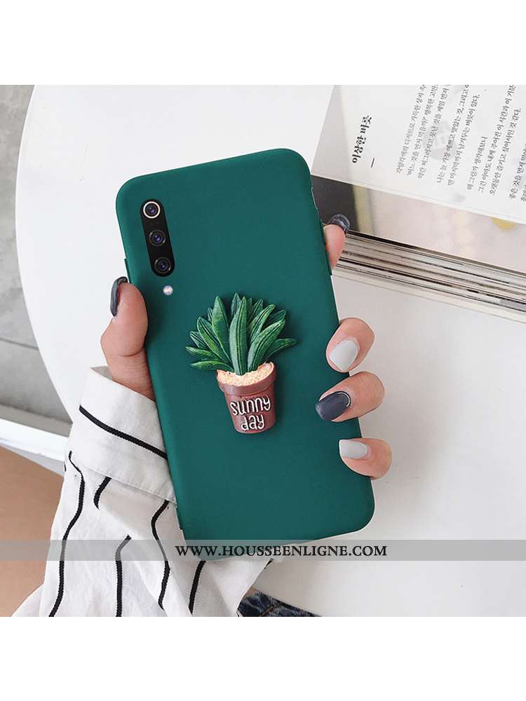 Housse Xiaomi Mi A3 Silicone Protection Charmant Personnalité Vert Téléphone Portable Fluide Doux Ve