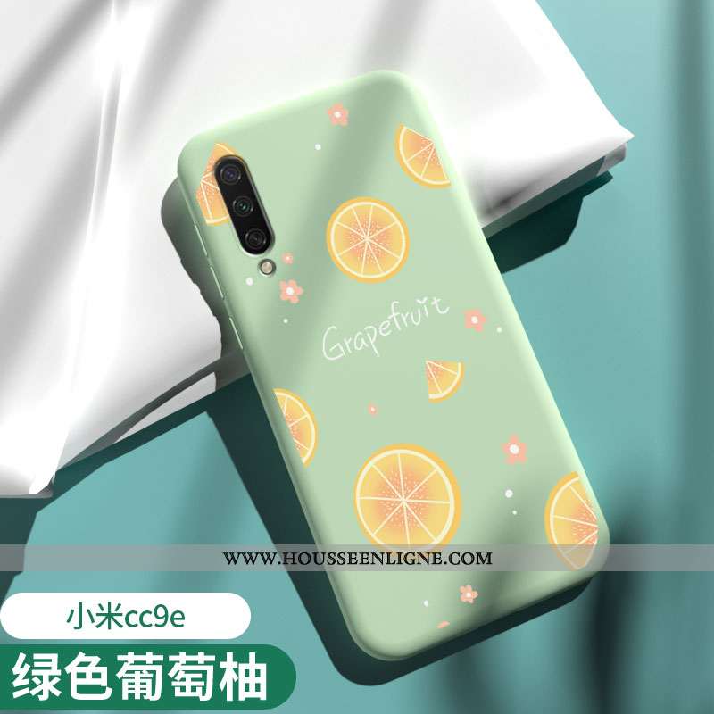 Housse Xiaomi Mi A3 Silicone Protection Créatif Vert Étui Petit Coque Verte