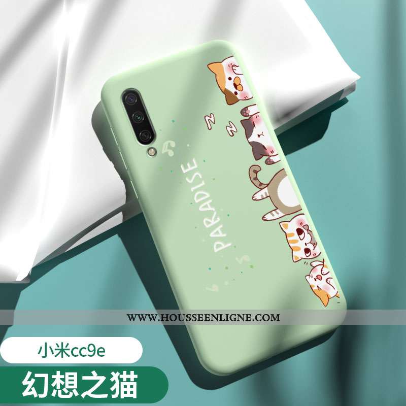 Housse Xiaomi Mi A3 Silicone Protection Créatif Vert Étui Petit Coque Verte
