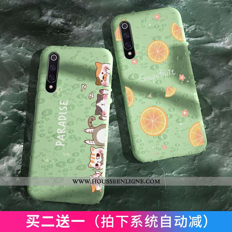 Housse Xiaomi Mi A3 Silicone Protection Créatif Vert Étui Petit Coque Verte