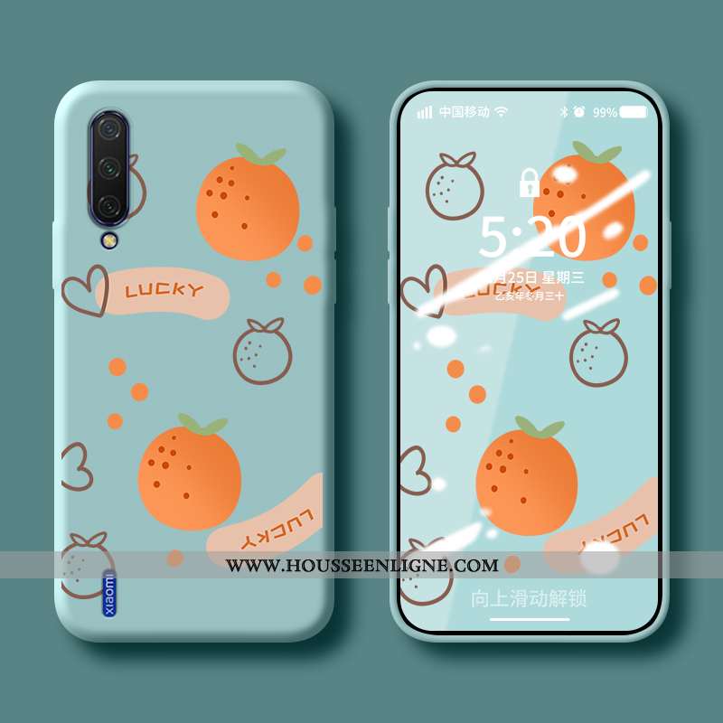 Housse Xiaomi Mi A3 Tendance Fluide Doux Étui Silicone Personnalisé Modèle Incassable Bleu