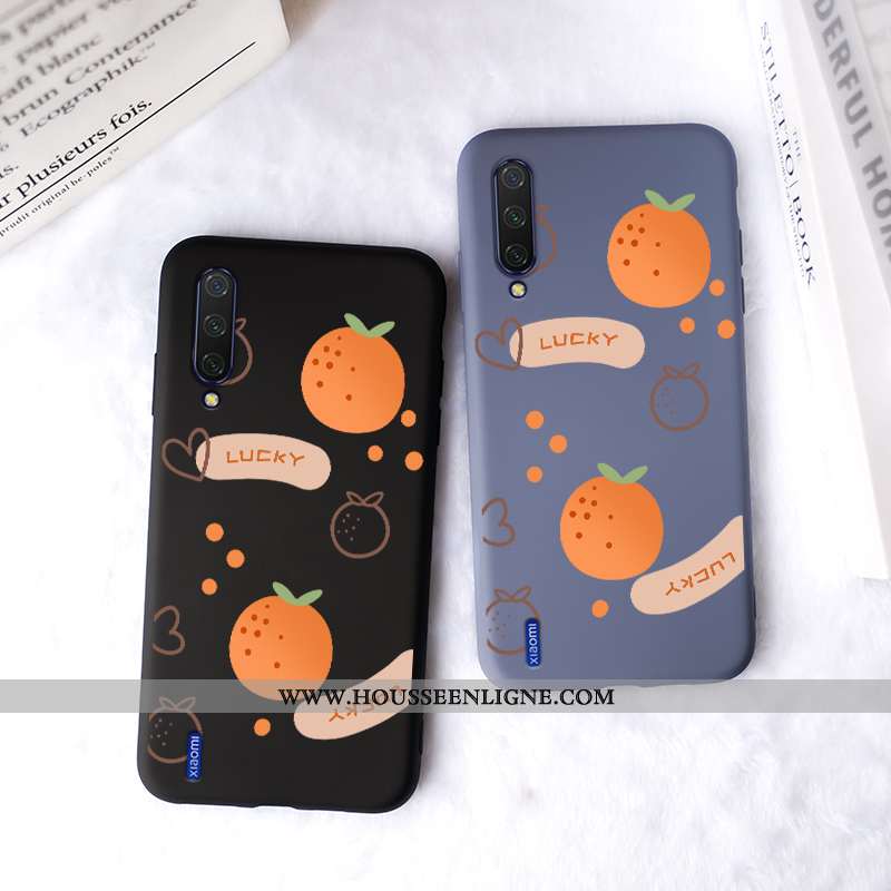 Housse Xiaomi Mi A3 Tendance Fluide Doux Étui Silicone Personnalisé Modèle Incassable Bleu